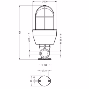 EX 080 RA RED V24DC