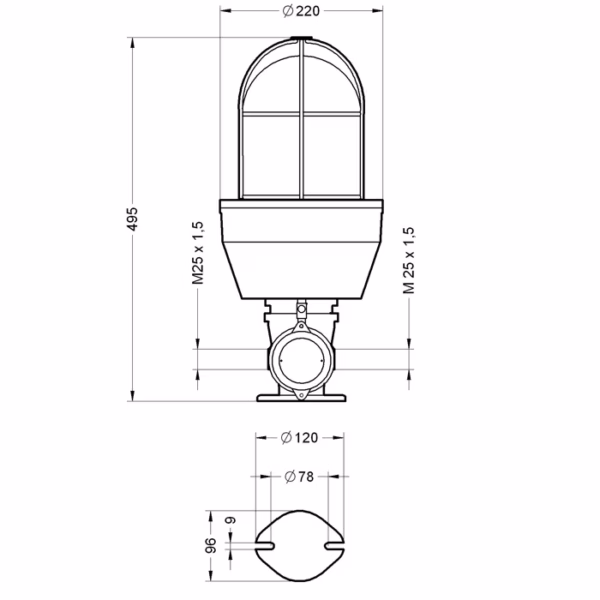 EX 080 RA RED V24DC